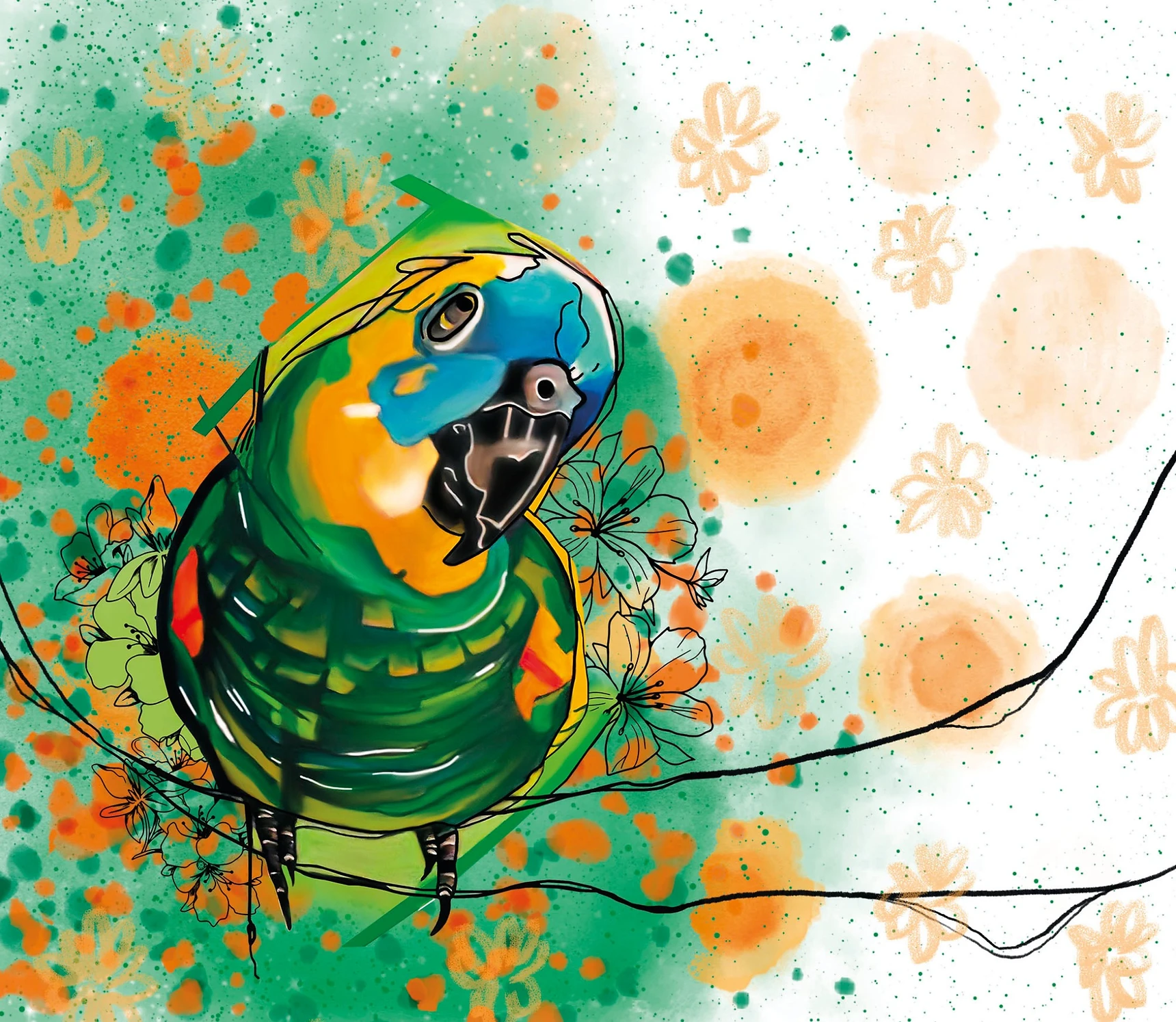Ivana Tattoo Art Bird Background